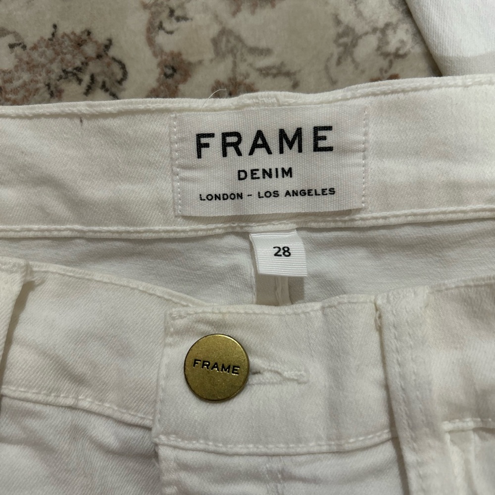 Frame Denim Classic White Jeans